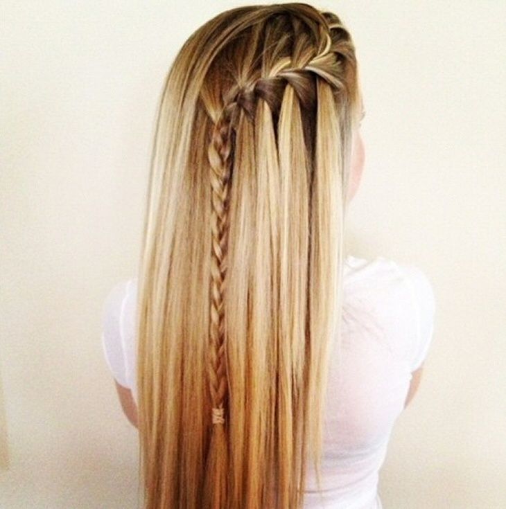 side-waterfall braid #hair
