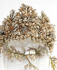 *1880's French Wax Orange Blossom Wedding Tiara