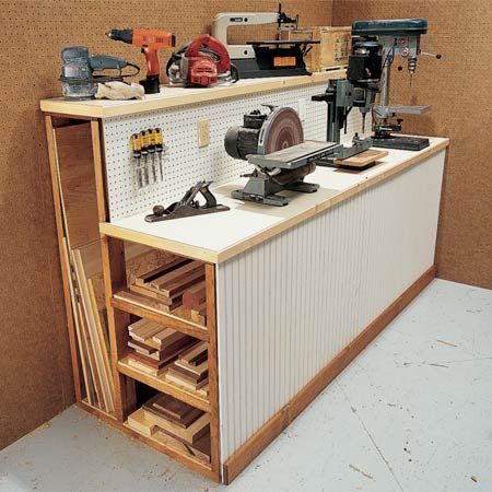 5 projects~ Workbench, with built in lumber storage.  This is awesome!