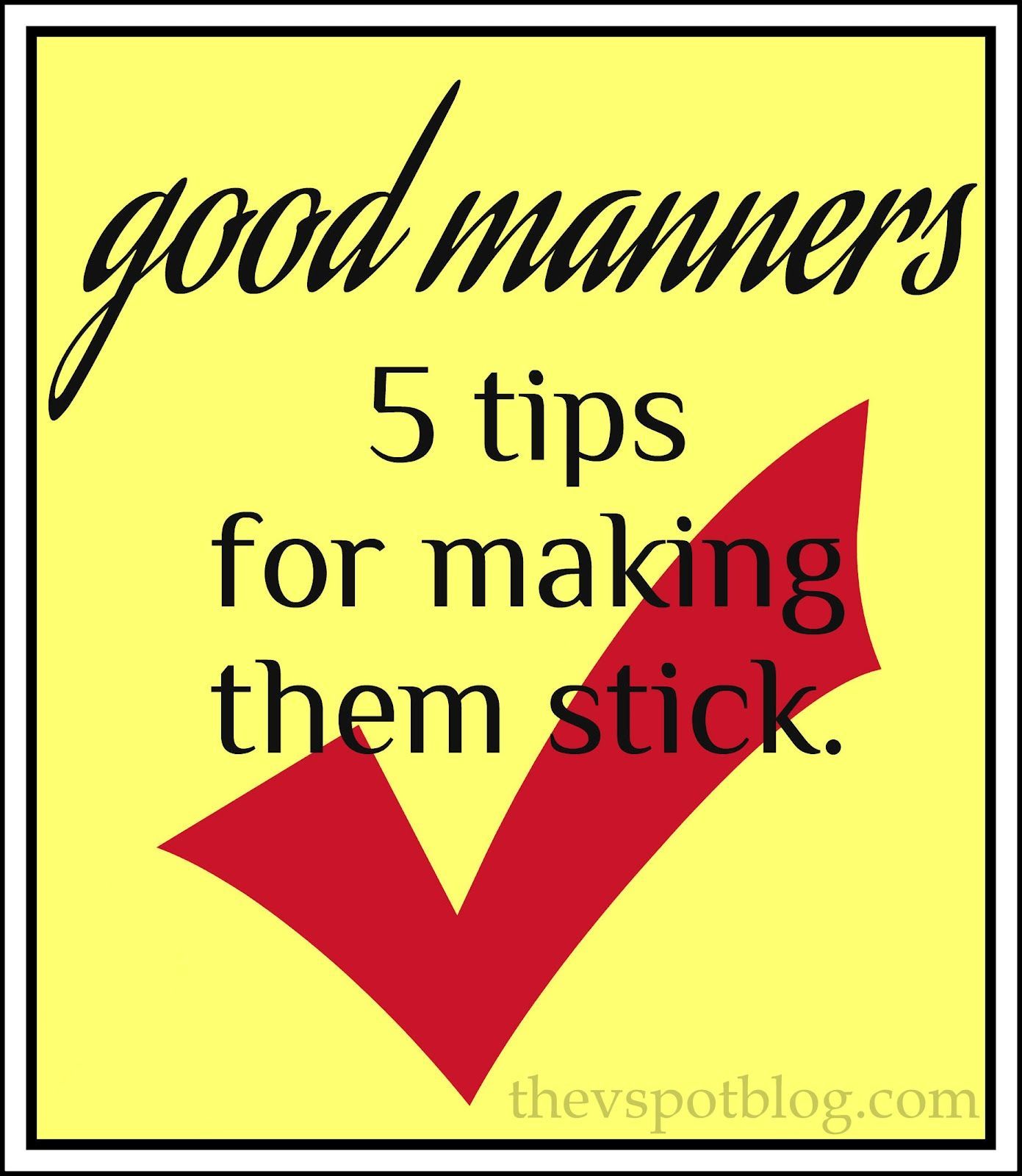 5 tips to teach kids good manners