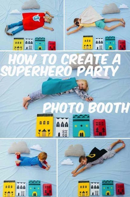 Adorable. DIY Superhero Party Photo Booth