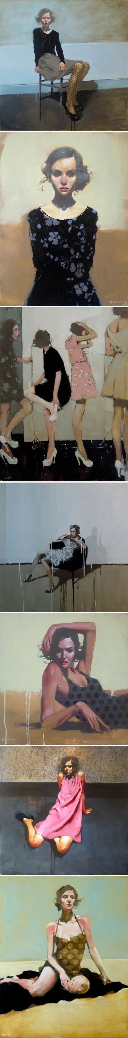 American painter Michael Carson.  Influenced by the paintings of Toulouise Loutr