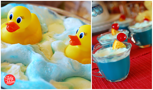 Baby Shower Ducky Punch – Pink or Blue  1 packet blue, unsweetened Kool-Aid   1