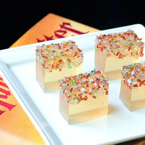 Champagne jello shots for new year's with Pop Rocks