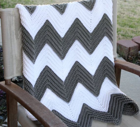 Chevron Crochet Baby Blanket, I need to learn how to make this!