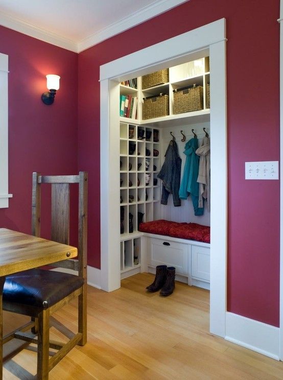 Coat closet that doesn't get the right amount of usage, transform it into a