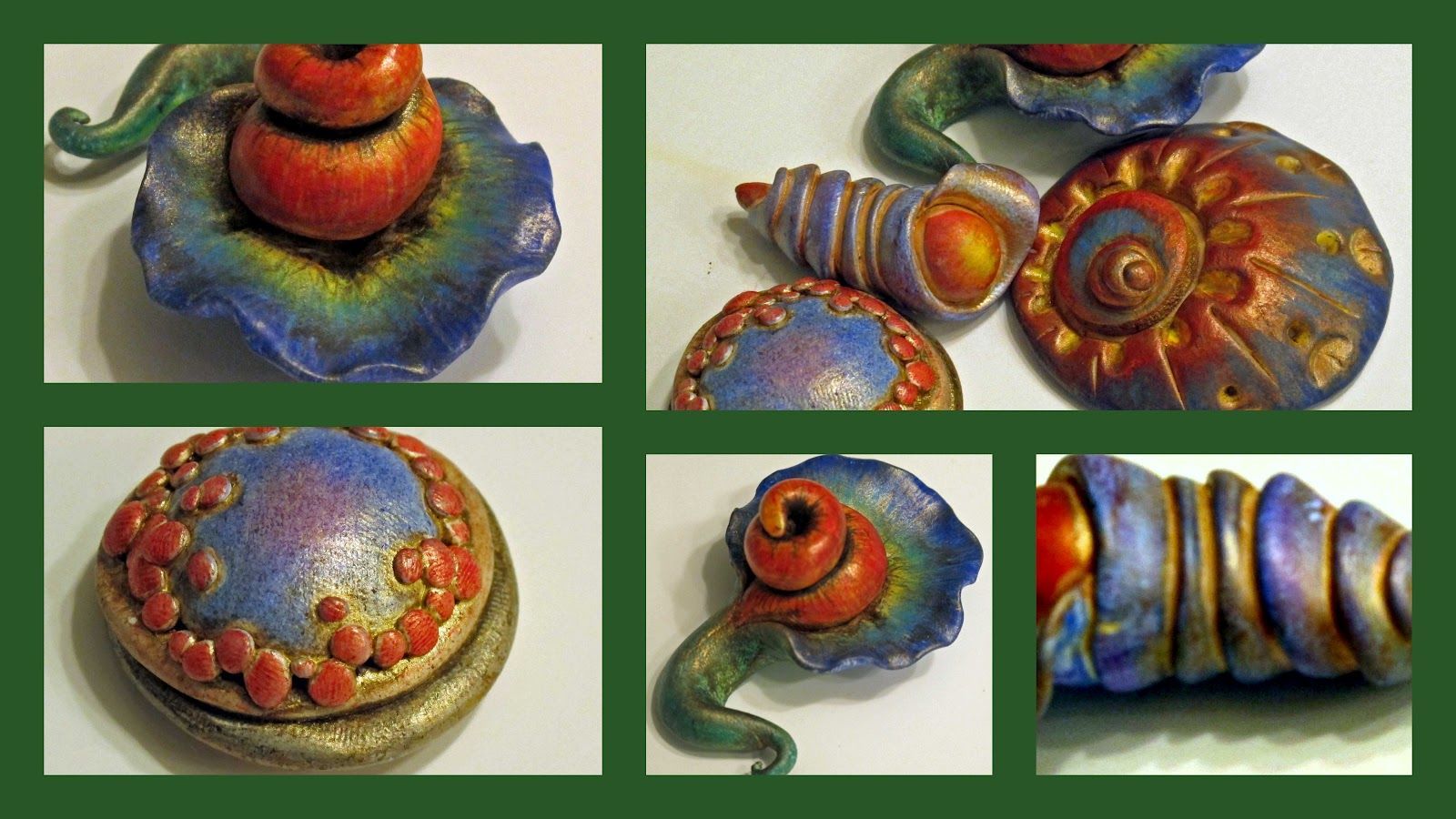 Coloured pencils (Prismacolor) on baked polymer clay. Maria Clark explains &quot