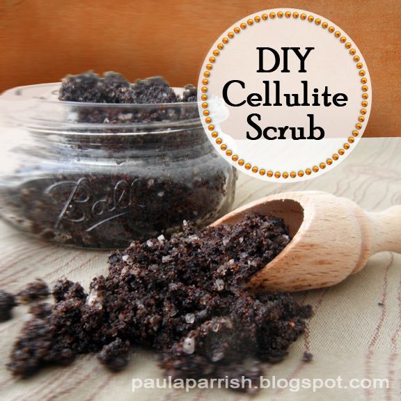 DIY Cellulite Scrub –  Ingredients:        ½ Ground Coffee,     ¼ Cup