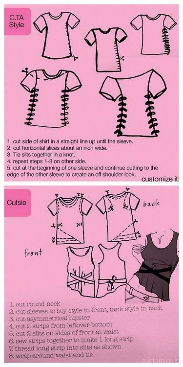 DIY Fitted Tee Shirt Graphic from CTA Glam Couture here. From the book 99 Ways t
