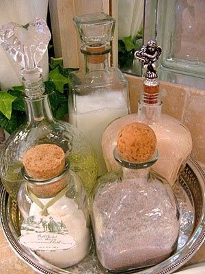 DIY:: Old Tequila Bottles into Lovely Bubble Bath,Bath Salts etc. -All Types Bea