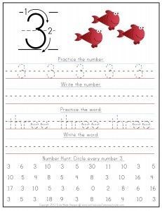 Free Printable Kindergarten Number Writing Worksheets.