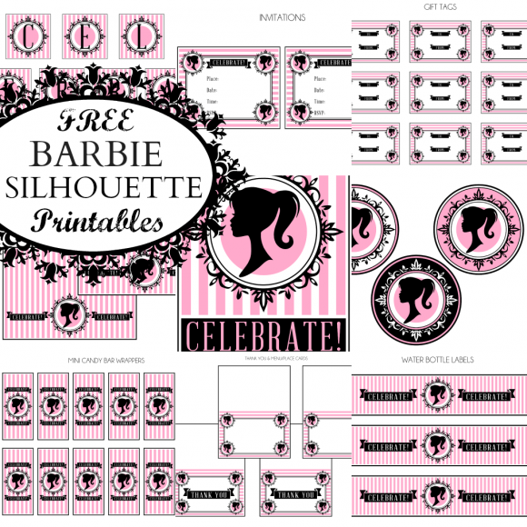 Free vintage Barbie party printables