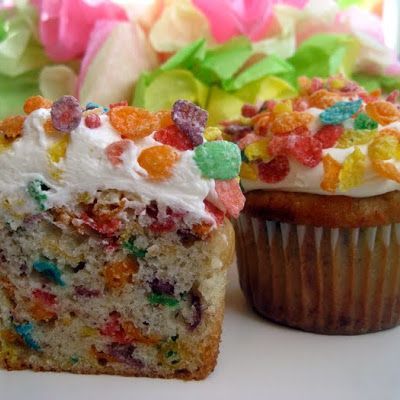 Fruity Pebble Cupcakes ( the real recipe)