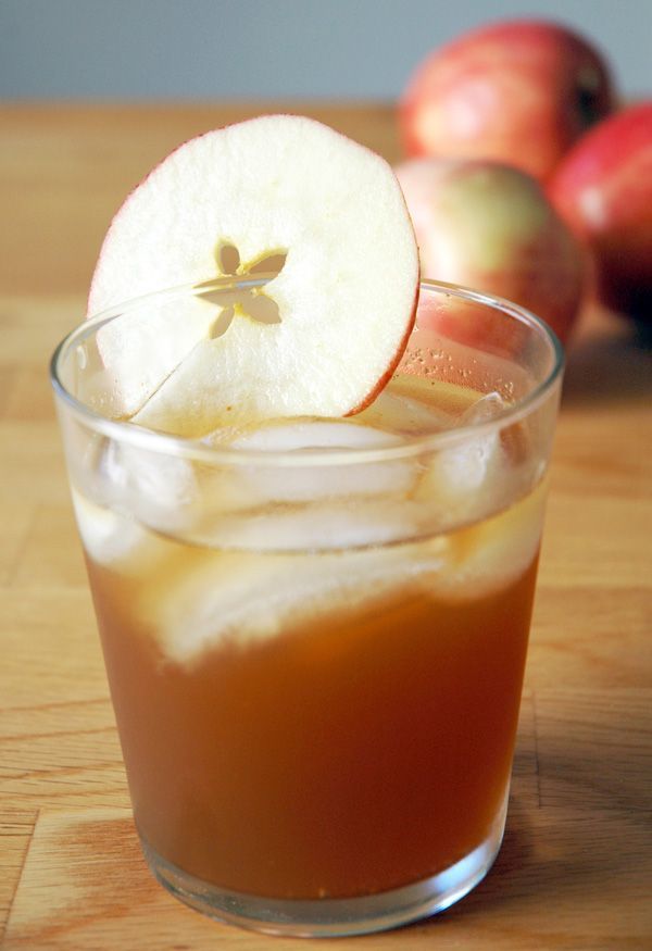 Ginger Ale, fresh cider, and bourbon in a 2:2:1 ratio… new fall/winter drink Y