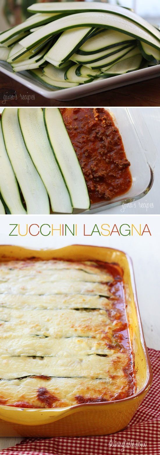 Gluten Free & Low Carb Zucchini Lasagna I want this right now