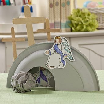 He is Risen Paper Plate Tomb Craft