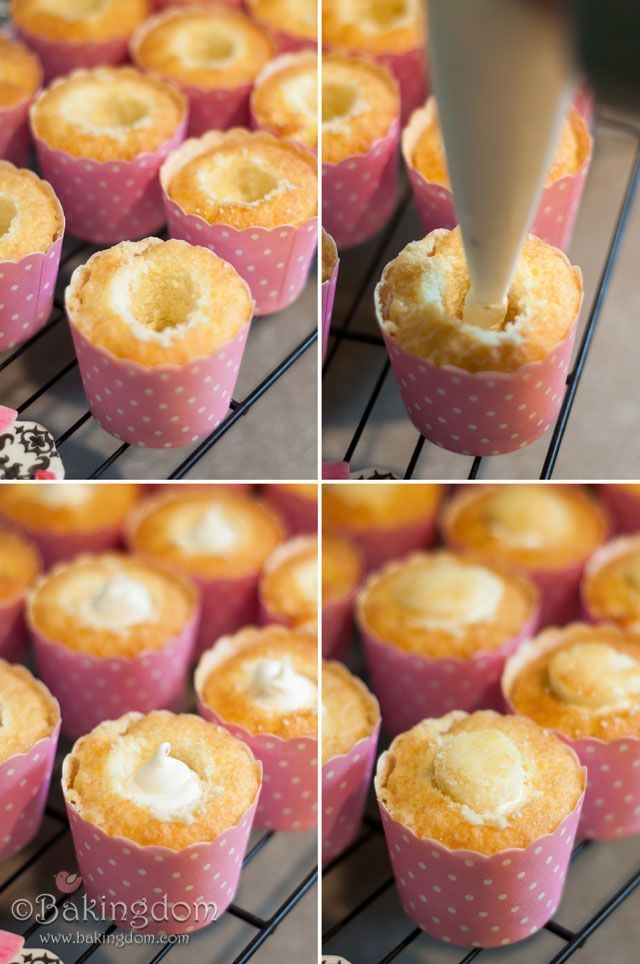 Homemade Twinkie Cupcakes with Marshmallow Buttercream via @Bakingdom