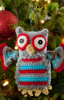 Hoot Owl Ornament Crochet Pattern