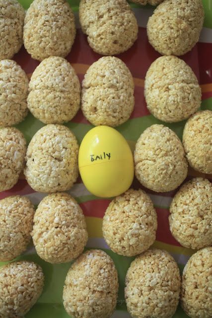 How to make Rice Krispie treat eggs for Easter.