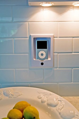Ipod/phone dock in wall that connects to speakers throughout the house. Need.