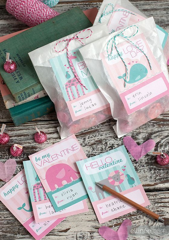 Kids Valentines Day Card Printables | Ellinée | handcraft your life