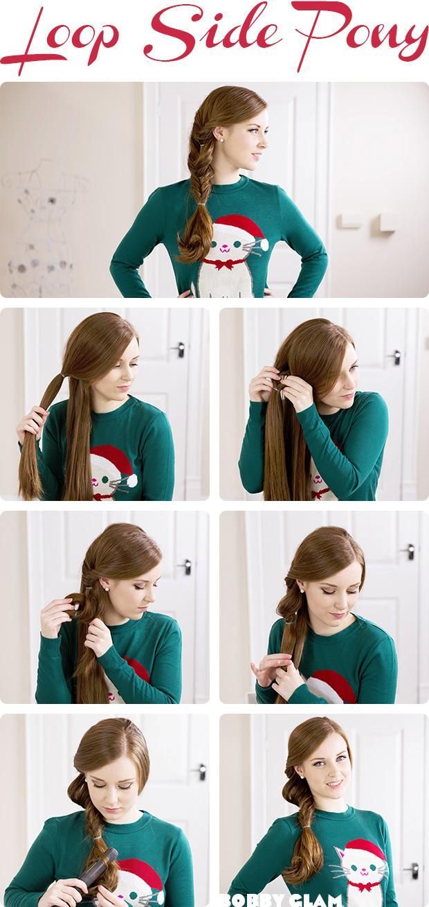 Loop Side Ponytail Hair Tutorial