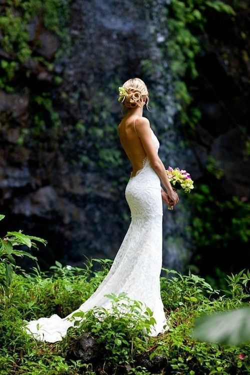 Low Back Wedding Dress