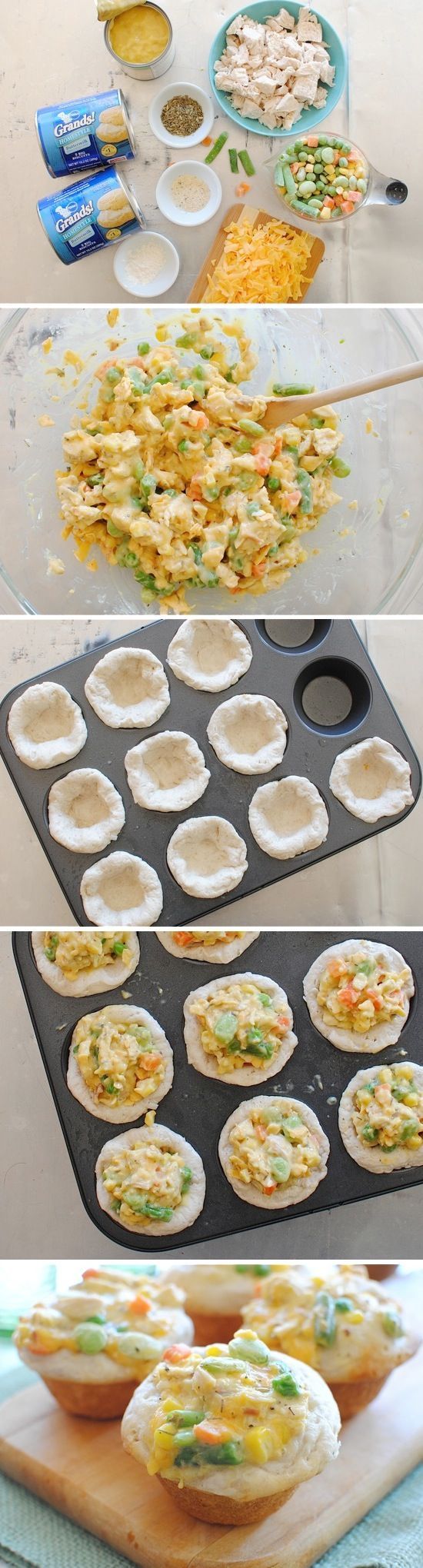 Mini Chicken Pot Pies – more cupcake food :)