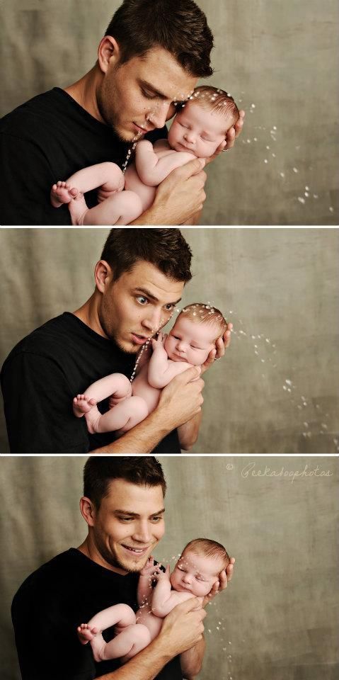 Newborn photoshoot gone wrong…the joys of baby boys. Lol