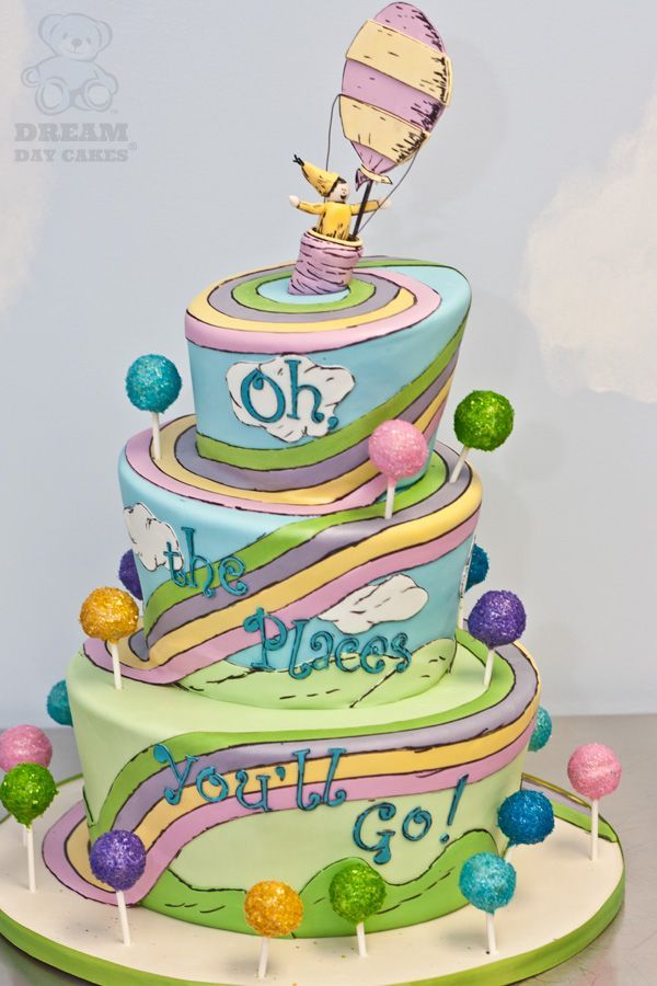 Oh. the places you'll go themed graduation cake