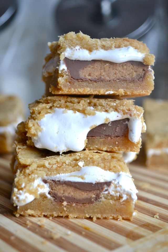 Peanut butter cup s'mores bars.