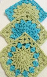Pistachio Square – loving the colors on these squares. #crochet