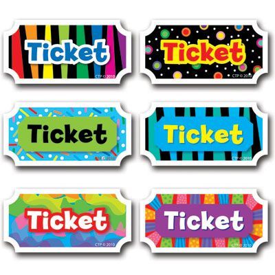 Printable tickets for classroom management incentives…