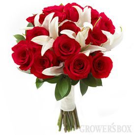 Red & White Wedding Flowers