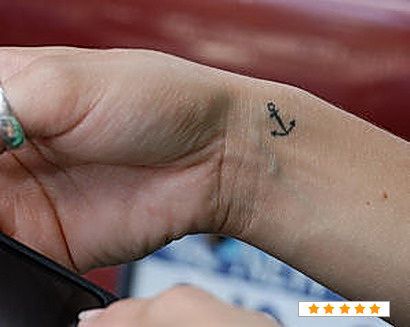 Small Anchor Wrist Tattoo (left wrist)