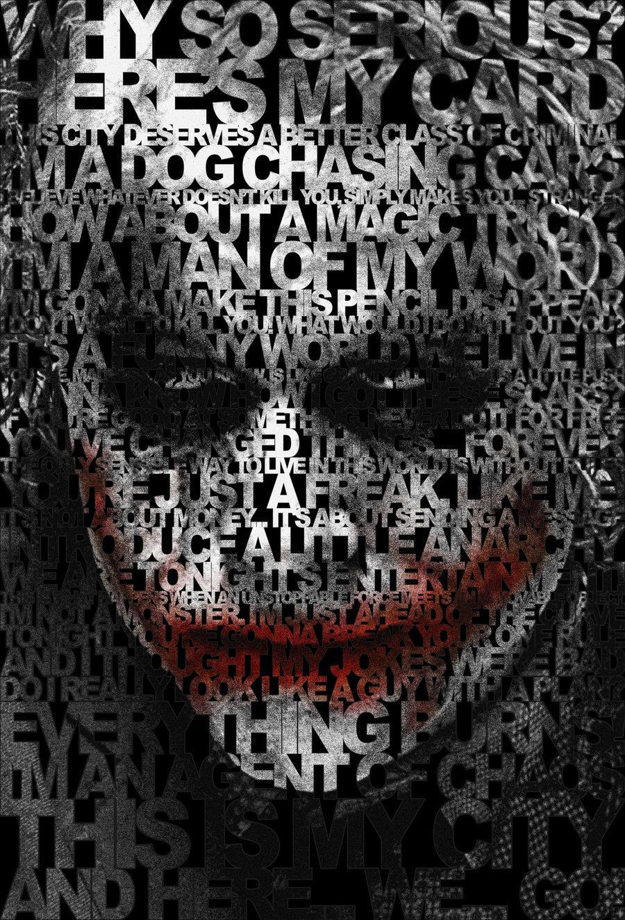 The Joker, in quotes (The Dark Knight)