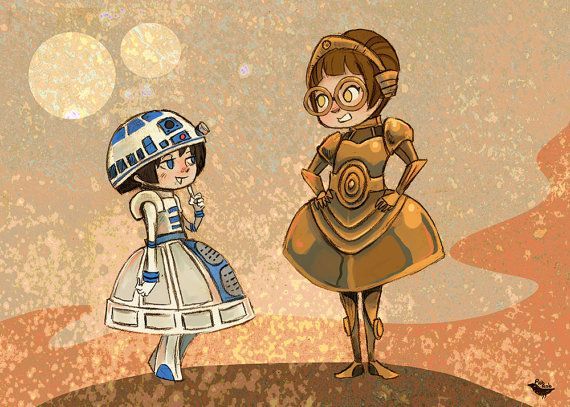 The adorable version: C3P0 and R2D2