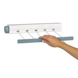 This Is PERFECT!!! $19.95 ____ 5 Line Indoor Clothesline   Add 60 feet of drying