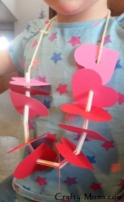 This fun heart necklace is a great Valentine's Day project for preschoolers