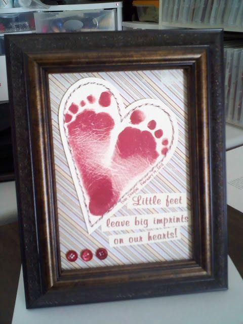 Valentines Day gift idea ~ Little feet leave big imprints on our heart!  Grandpa