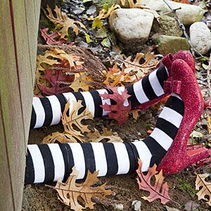 Witch legs Halloween craft