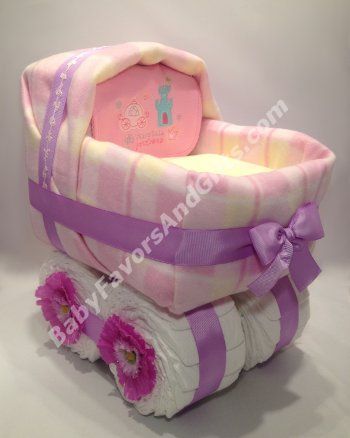 baby carriage diaper cake