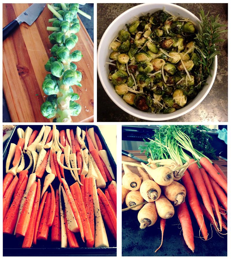 brussel sprouts and carrots