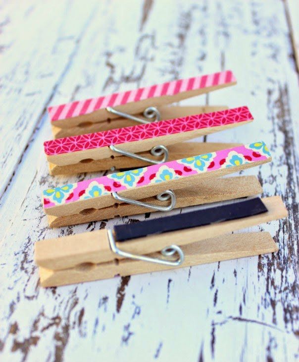 Washi Tape Clothespins
