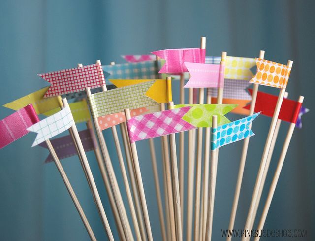 washi tape flags!