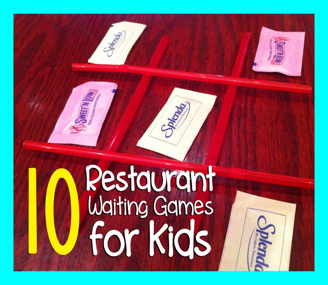 10 Great Restaurant Waiting Games to Play with Kids! What fun! #kids #activity #