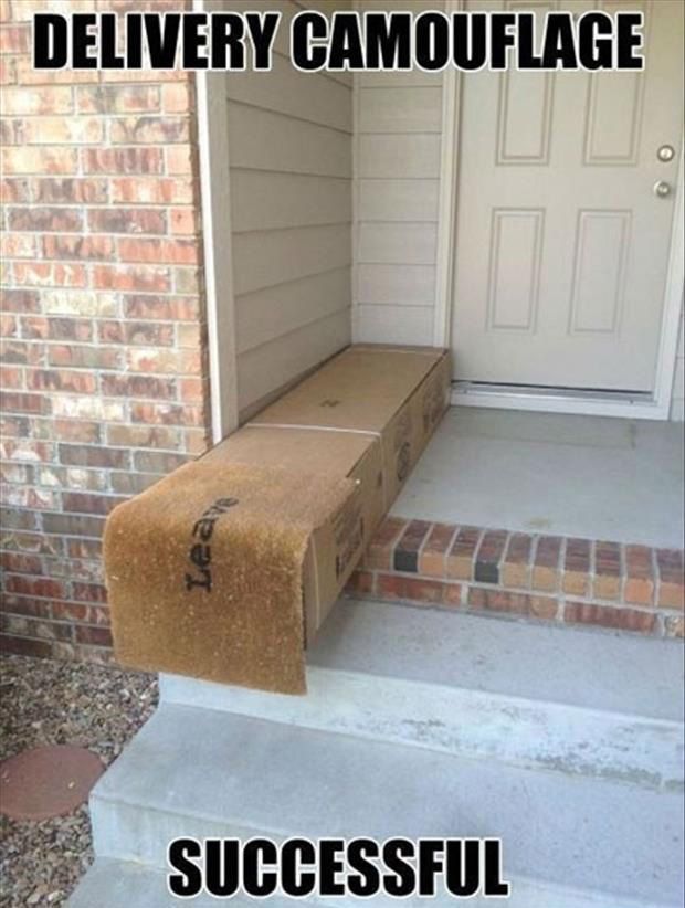 A ups driver hides my package