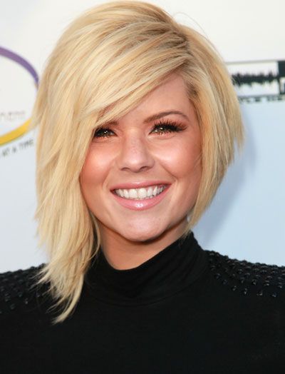 Asymmetrical bob. I would love to cut my hair like this, but I have a hard time