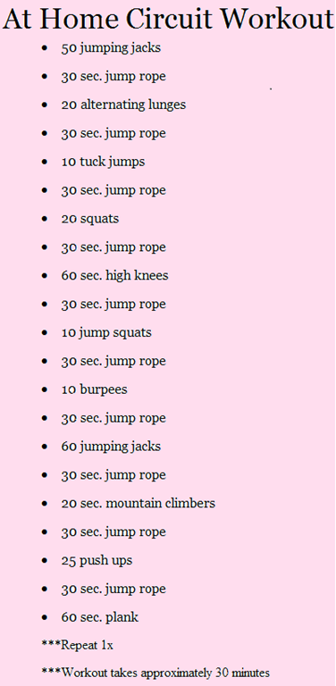 At Home Workout