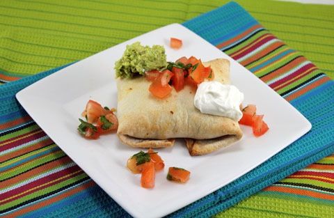 Baked Chicken Chimichangas   8oz pkg. cream cheese  8oz. Pepperjack cheese, shre